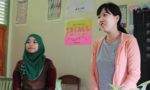 イスラム小学校で日本語ボランティアを体験する参加者